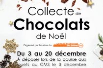 Collecte de Chocolats de Noël (du 03 au 20/12)