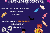 P’tites histoires ensorcelées à la Bibliothèque Le Bateau Livre (22/10)